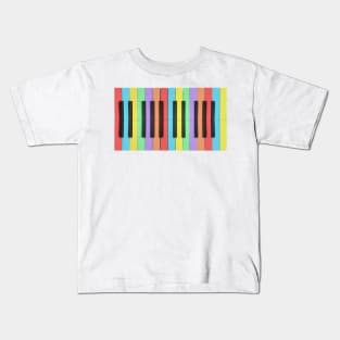 Rainbow Piano Kids T-Shirt